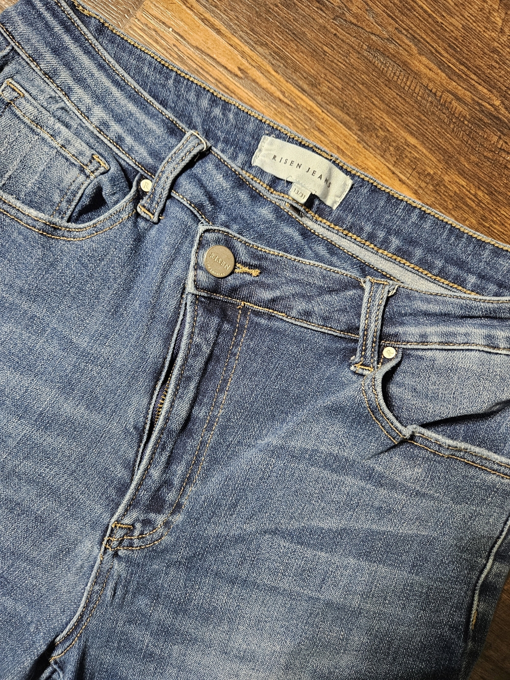 Risen Jeans Mid Wash Blue Denim Jeans